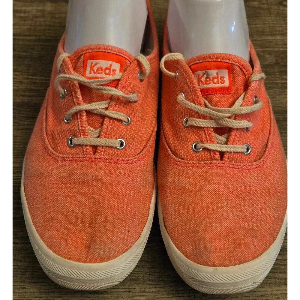 Keds Lace Up Shoes Sneakers Womens Size 9.5 Pink Coral